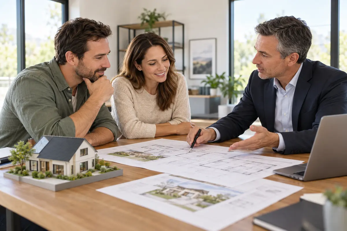 Reunión sobre la reconstrucción de una vivienda asegurada e hipotecada
