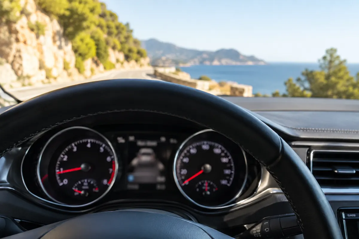 Detalle del cuadro de instrumentos de un coche